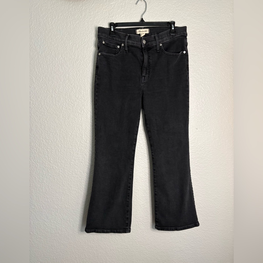 Madewell Cali Demi Boot Black Denim Jeans Size 31
